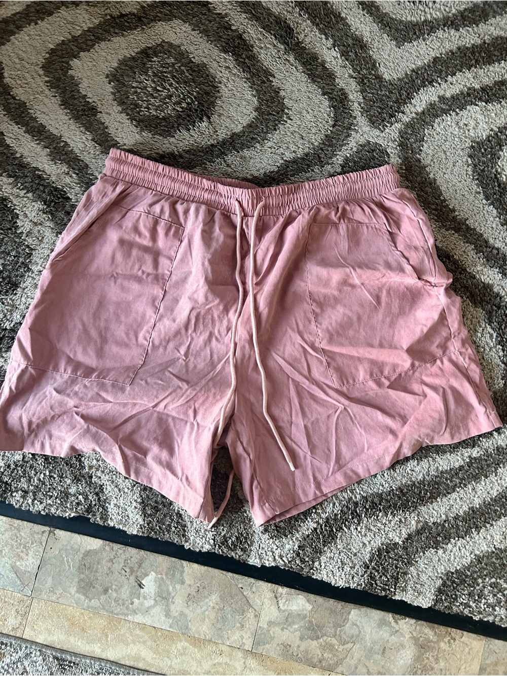 SHEIN Curve Dusty Rose Pink Drawstring Shorts 1X